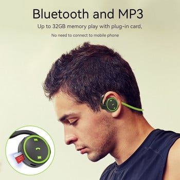 Συμβατό με Bluetooth ασύρματα ακουστικά αθλητικά ακουστικά Fone De Ouvido Ακουστικά εξωτερικού χώρου για τρέξιμο ποδηλασίας