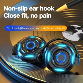 TWS Bluetooth Ασύρματο Αθλητικό Ακουστικό Χειριστήριο αφής Fone De Ouvido Πολύχρωμο Led Ακουστικό gaming για τρέξιμο ποδηλασίας