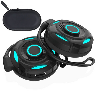 Căști sport fără fir compatibile cu Bluetooth TWS Control tactil Fone De Ouvido Căști de jocuri cu LED colorate pentru alergare Ciclism