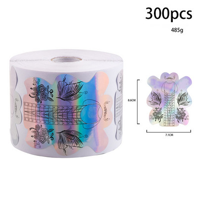 BQAN 50/100/300 DB körömforma hosszabbító francia körömforma tippek akril UV gél hosszabbító göndör forma építő gél matricasablon