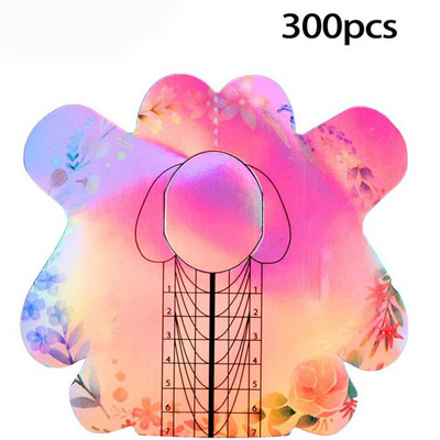 BQAN 50/100/300 DB körömforma hosszabbító francia körömforma tippek akril UV gél hosszabbító göndör forma építő gél matricasablon