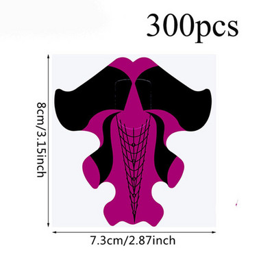 BQAN 50/100/300 DB körömforma hosszabbító francia körömforma tippek akril UV gél hosszabbító göndör forma építő gél matricasablon