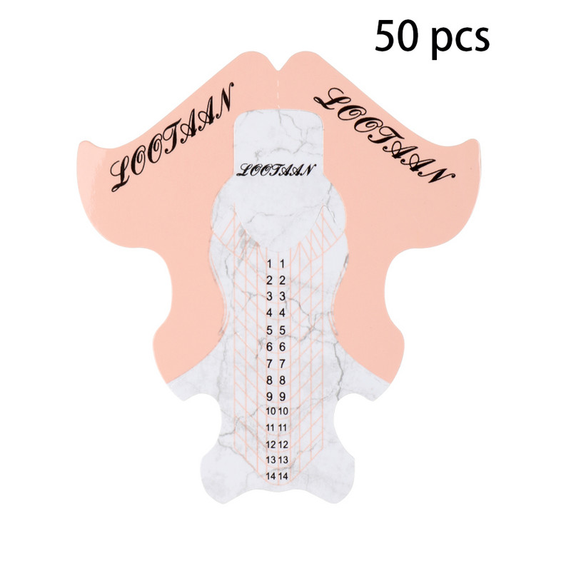 BQAN 50/100/300 DB körömforma hosszabbító francia körömforma tippek akril UV gél hosszabbító göndör forma építő gél matricasablon