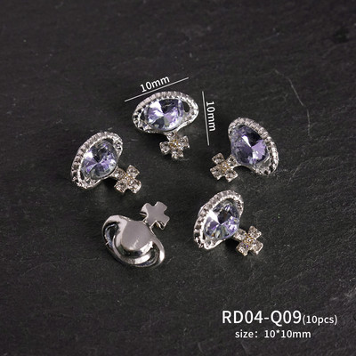 10 komada planeta šarm za nokte legura nakit luksuzni dijamanti dijelovi za nokte dragulji kamenje kristalna umjetnost diy dekoracija kamenčići manikura