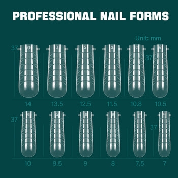 FILI Професионални горни форми за удължаване на ноктите Маникюр Двойна форма Фалшиви нокти Система за изграждане Съвети UV гел Акрилни форми