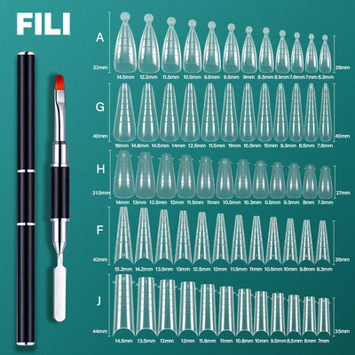 Forme profesionale de top FILI pentru extensii de unghii, manichiură, formă duală, sistem de construcție a unghiilor false, sfaturi, matrițe acrilice cu gel UV