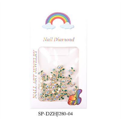 20 ks/sada 3D zliatina s lesklými kamienkami, kovové červené čerešňové zdobenie nechtov, mini prívesok, luxusný klenot, manikúra, DIY príslušenstvo