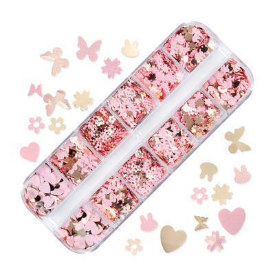 Sirena Nail Art Šljokice Svjetlucavi šareni ukras od pahuljica za DIY pribor za manikuru Potrošni materijal za nokte u prahu za profesionalce