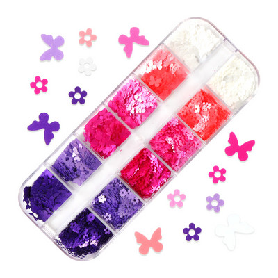Sirena Nail Art Šljokice Svjetlucavi šareni ukras od pahuljica za DIY pribor za manikuru Potrošni materijal za nokte u prahu za profesionalce