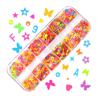 Sirena Nail Art Šljokice Svjetlucavi šareni ukras od pahuljica za DIY pribor za manikuru Potrošni materijal za nokte u prahu za profesionalce