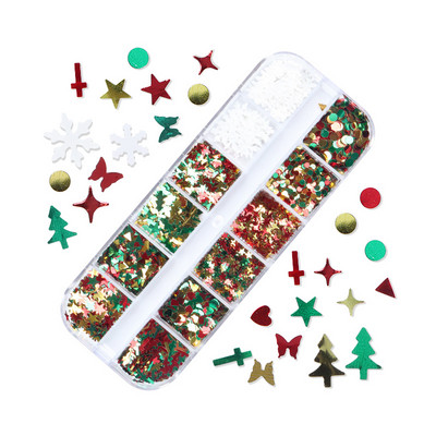 Sirena Nail Art Šljokice Svjetlucavi šareni ukras od pahuljica za DIY pribor za manikuru Potrošni materijal za nokte u prahu za profesionalce