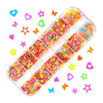 Sirena Nail Art Šljokice Svjetlucavi šareni ukras od pahuljica za DIY pribor za manikuru Potrošni materijal za nokte u prahu za profesionalce