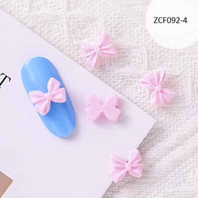 100 komada Ljetni Kawaii Bowknot Nail Art Charms Lovely Fairy Resin Ribbon Bow Nail Art Decoration Flatback Bowknot Dijelovi za manikuru R9