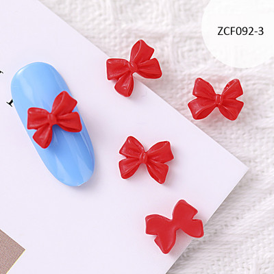 100 komada Ljetni Kawaii Bowknot Nail Art Charms Lovely Fairy Resin Ribbon Bow Nail Art Decoration Flatback Bowknot Dijelovi za manikuru R9