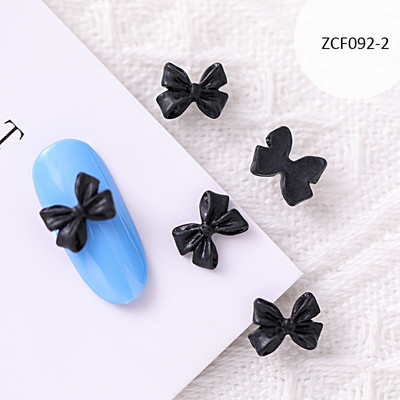 100 komada Ljetni Kawaii Bowknot Nail Art Charms Lovely Fairy Resin Ribbon Bow Nail Art Decoration Flatback Bowknot Dijelovi za manikuru R9