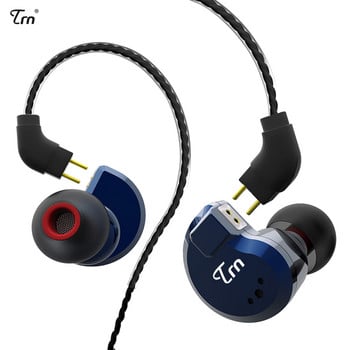 TRN V80 2BA+2DD Хибридна слушалка за поставяне в ухото HIFI DJ монитор Спортна слушалка С тапа за уши Слушалка с 2PIN отделяща се V90\\BA5\\T3\\ST