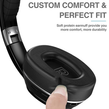 Tourya Wireless Headphones Over Eer Bluetooth 5.0 Слушалки Сгъваеми Слушалки Слушалки Eearphone Support TF Stereo with Mic for Phone PC