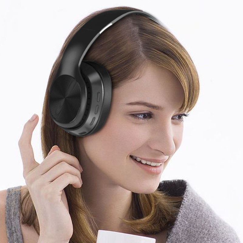 Tourya Wireless Headphones Over Eer Bluetooth 5.0 Слушалки Сгъваеми Слушалки Слушалки Eearphone Support TF Stereo with Mic for Phone PC