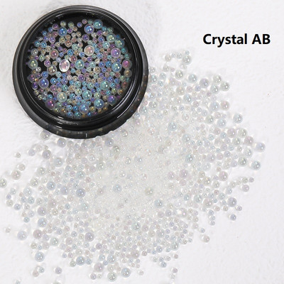 1 kutija Mješavina veličine Aurora prozirne višebojne mjehuriće kavijar perle za nokte Sjajno staklo Kristalni kamenčići Korejsko ljeto Nail픽시스톤