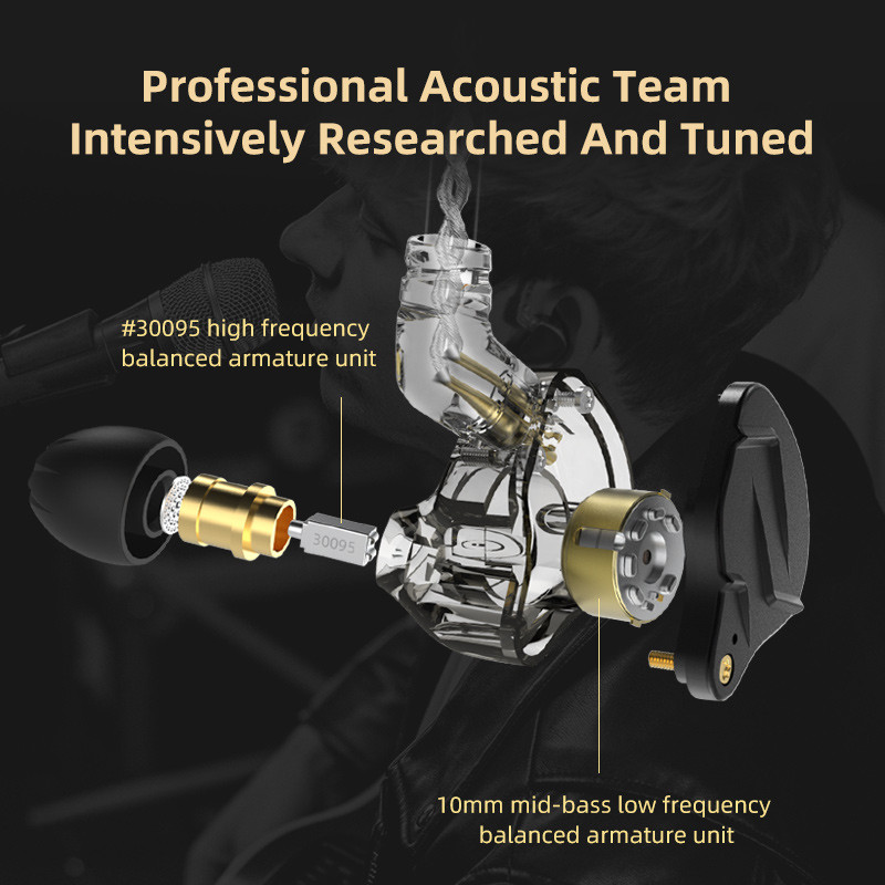 NOVO KZ ZSN PRO X 1DD 1BA HIFI Metalne slušalice za uho Hybrid Drive Bass Earbud Sportske slušalice s poništavanjem buke KZ ZSX ZS10 PRO ZSTX