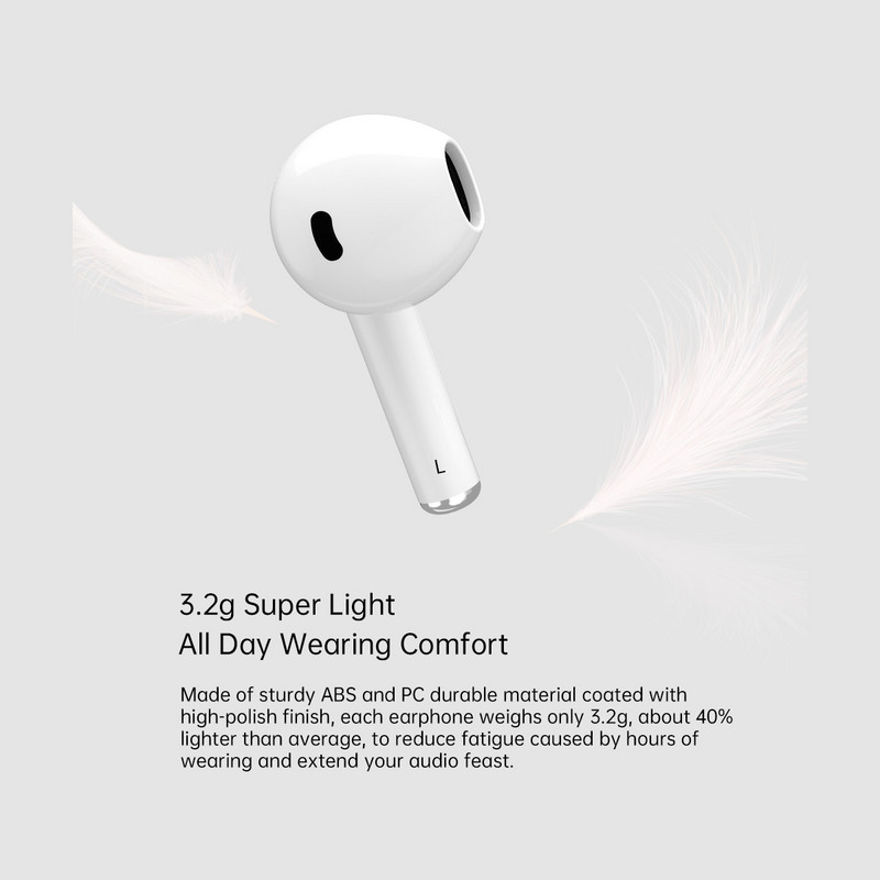 Blackview Airbuds 6 New TWS Wireless Earphone Bluetooth 5.3 Stereo Bass Earbuds Hedset Touch Control with Mic Headphones