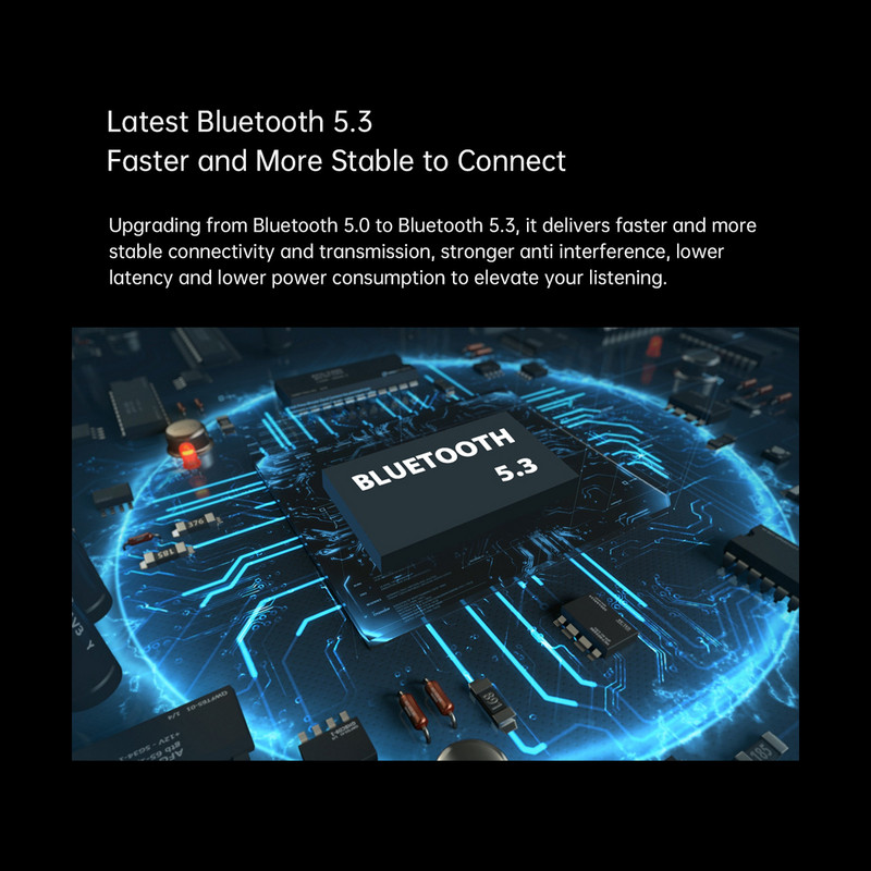 Blackview Airbuds 6 New TWS Wireless Earphone Bluetooth 5.3 Stereo Bass Earbuds Hedset Touch Control with Mic Headphones