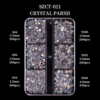 6 grile/cutie Nail Art profesional din oțel inoxidabil Mini auriu și argintiu Rose Gold Metal Mini caviar margele pentru unghii Decor 3D DIY