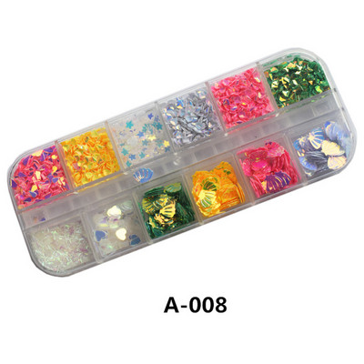 Šljokice Holografski Holo Love Star Pink White Nail Body Art Glitter Box Nokti sa šljokicama Paillette Flakes Decoration Alati za manikuru