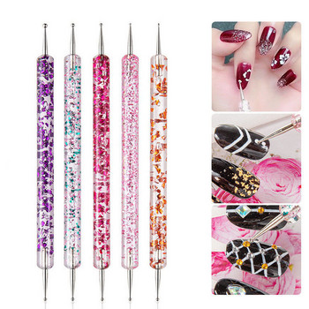 Nail Art Set Extension Mold with Nail File Gel Clips Gel Brushes Painting Tools Kit for Poly UV Gel Mold Top Forms