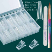 Nails Art eszközkészlet Gyors építő forma körömformák poli körömgélhez Dual Forms körömhosszabbító rendszer zselés klipekkel a felső formához