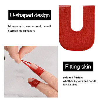 Οδηγός φόρμας αυτοκόλλητου προστατευτικού νυχιών σε σχήμα U Ταινία απογύμνωσης μιας χρήσης αυτοκόλλητο Peel Off Nail Art Polish Finger Cover Εργαλεία μανικιούρ