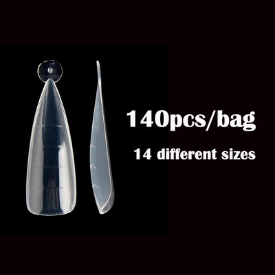 Straight Dual Forms Poly Nail Art UV Builder Gel Nails Dekorációs körömhosszabbító 120db/szett Stilettos Full Cover Shape Új