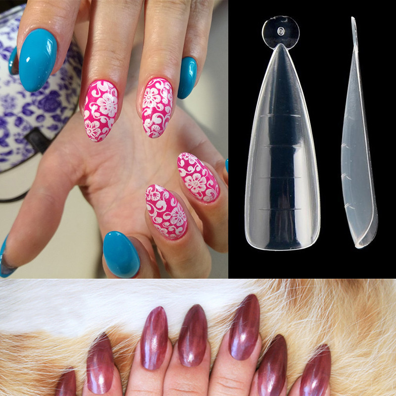Straight Dual Forms Poly Nail Art UV Builder Gel Nails Dekorációs körömhosszabbító 120db/szett Stilettos Full Cover Shape Új