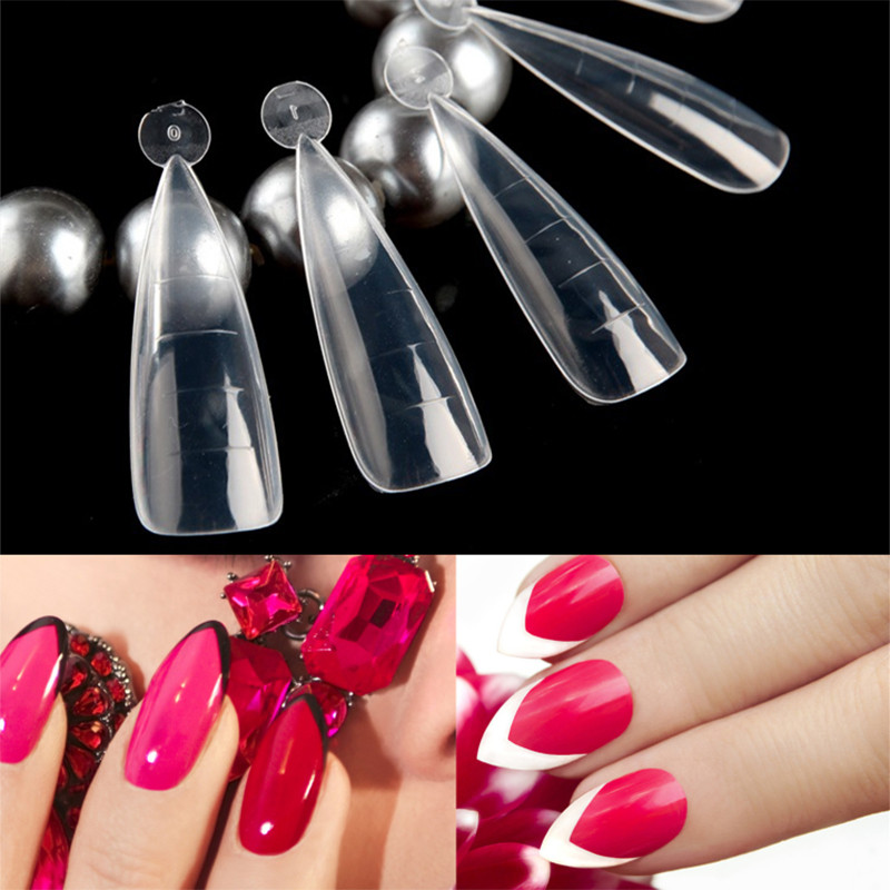 Straight Dual Forms Poly Nail Art UV Builder Gel Nails Dekorációs körömhosszabbító 120db/szett Stilettos Full Cover Shape Új