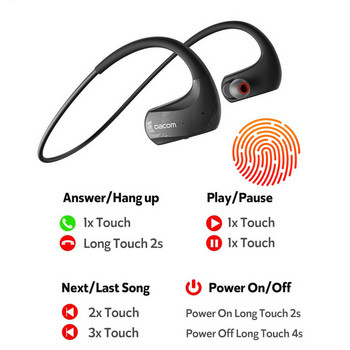 Dacom G93 Спортни безжични Bluetooth слушалки IPX7 Водоустойчиви бас стерео слушалки 20 часа време за възпроизвеждане Работи с микрофон AAC кодеци