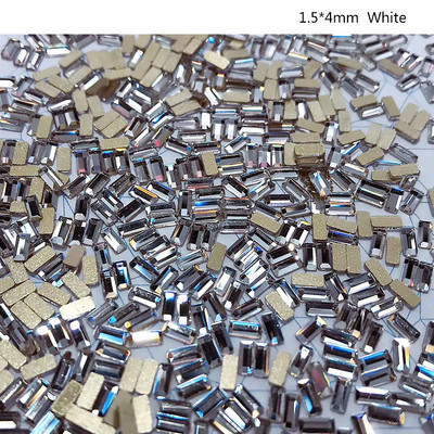 50 komada sjajnih kristala 3D Nail Art ukrasi od vještačkih dijamanata Oblik ravnog stakla, dijamantni dizajn nakita Dodaci za manikuru