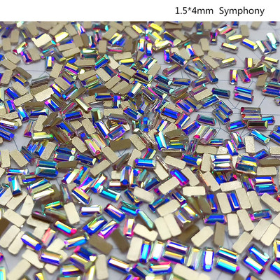 50 komada sjajnih kristala 3D Nail Art ukrasi od vještačkih dijamanata Oblik ravnog stakla, dijamantni dizajn nakita Dodaci za manikuru