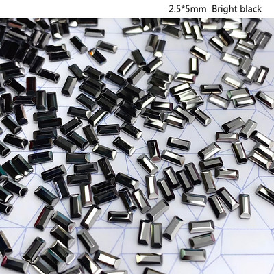 50 komada sjajnih kristala 3D Nail Art ukrasi od vještačkih dijamanata Oblik ravnog stakla, dijamantni dizajn nakita Dodaci za manikuru