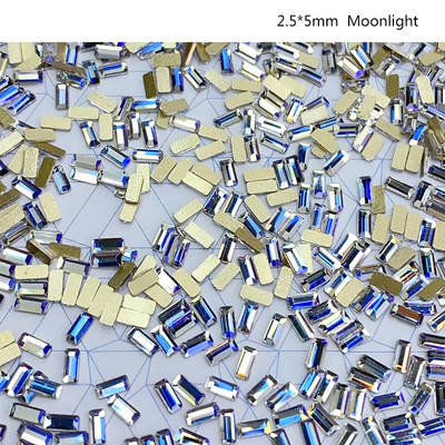 50 komada sjajnih kristala 3D Nail Art ukrasi od vještačkih dijamanata Oblik ravnog stakla, dijamantni dizajn nakita Dodaci za manikuru