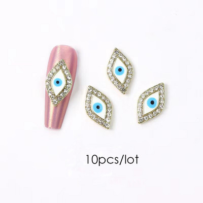 10 komada 3D zvijezda Kristalni privjesci za nokte Srebrni metalni viseći ukrasi za nokte Pribor za manikuru