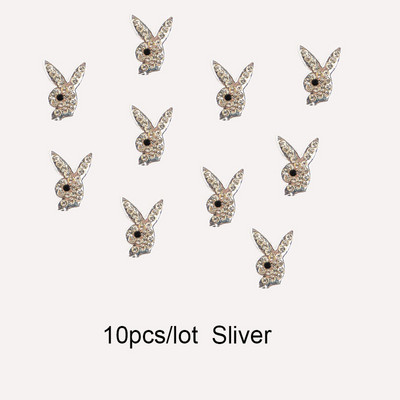 10 komada 3D zvijezda Kristalni privjesci za nokte Srebrni metalni viseći ukrasi za nokte Pribor za manikuru