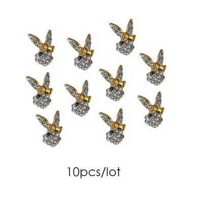 10 komada 3D zvijezda Kristalni privjesci za nokte Srebrni metalni viseći ukrasi za nokte Pribor za manikuru