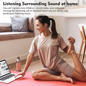 Слушалки с истинска костна проводимост Bluetooth 5.3 Безжични слушалки Водоустойчиви спортни слушалки с микрофон за тренировки Бягане Шофиране