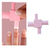 Professzionális vágó útmutató akril körmökhöz Pro francia körömcsúcsok Modell Pink Nail Art Edge francia manikűr vágó körömdíszítő eszköz