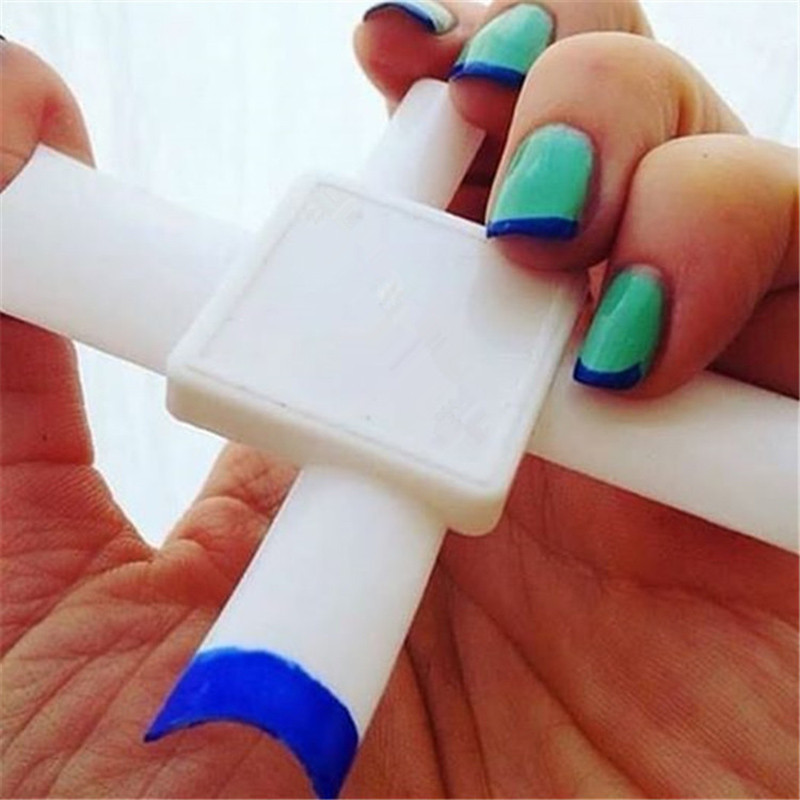 Professzionális vágó útmutató akril körmökhöz Pro francia körömcsúcsok Modell Pink Nail Art Edge francia manikűr vágó körömdíszítő eszköz