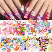 20Gb Nagu mākslas aksesuāri Kawaii love Sirds Augļi Dzīvnieki Manikīrs Dekorācijas Sveķi Lollipop Bear 3D Šarm nagiem DIY