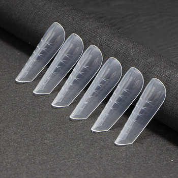 120 бр./кутия Квадратни бадемови нокти UV гел за изграждане на форма за удължаване на ноктите Форми за инструменти Двойни форми Маникюр за нокти Горна форма