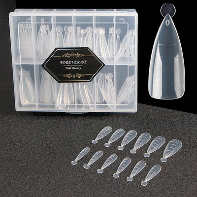 120kom/kutija Kvadratni bademasti kalup za izradu UV gela za nokte Obrasci za nadogradnju noktiju Alati Dvostruki oblici Manikura za nokte Gornji kalup