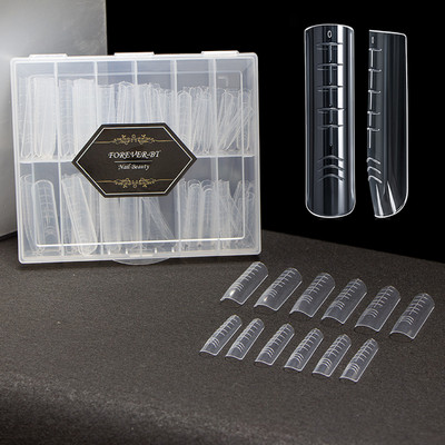 120kom/kutija Kvadratni bademasti kalup za izradu UV gela za nokte Obrasci za nadogradnju noktiju Alati Dvostruki oblici Manikura za nokte Gornji kalup