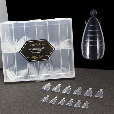 120kom/kutija Kvadratni bademasti kalup za izradu UV gela za nokte Obrasci za nadogradnju noktiju Alati Dvostruki oblici Manikura za nokte Gornji kalup